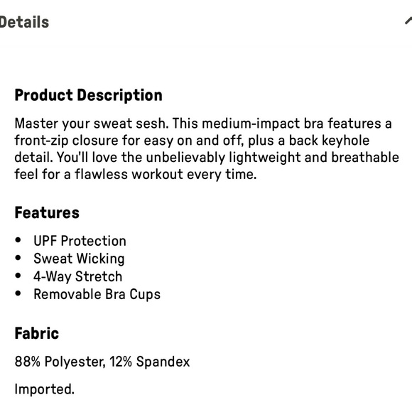 Fabletics Bold Red Essential Front Zip Medium Impact Sports Bra - Picture 5 of 5